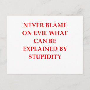 stupid evil postcard