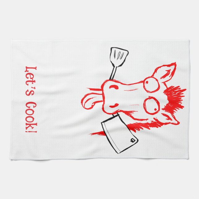 Stupid Horse Chef Tea Towel (Horizontal)