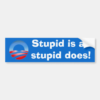 Stupid is as stupid does! bumper sticker