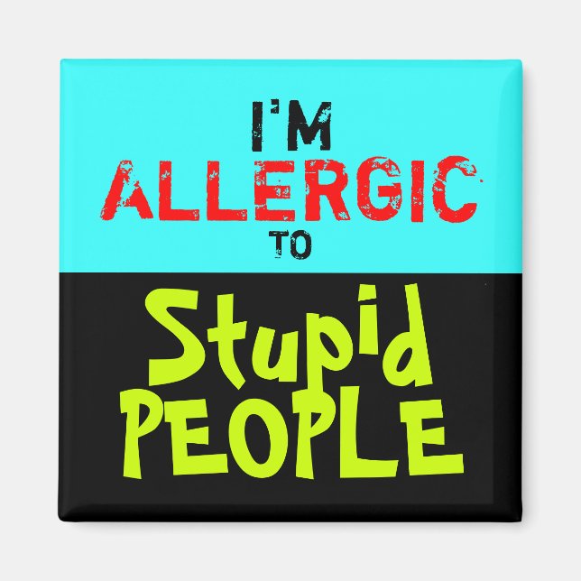 STUPID PEOPLE ~ Magnet Truism (Front)