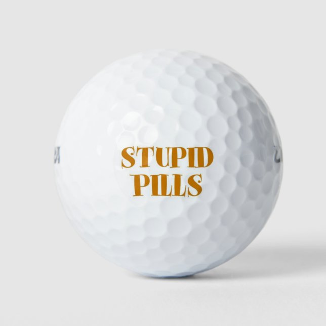 Stupid Pills Golf Balls (Front)