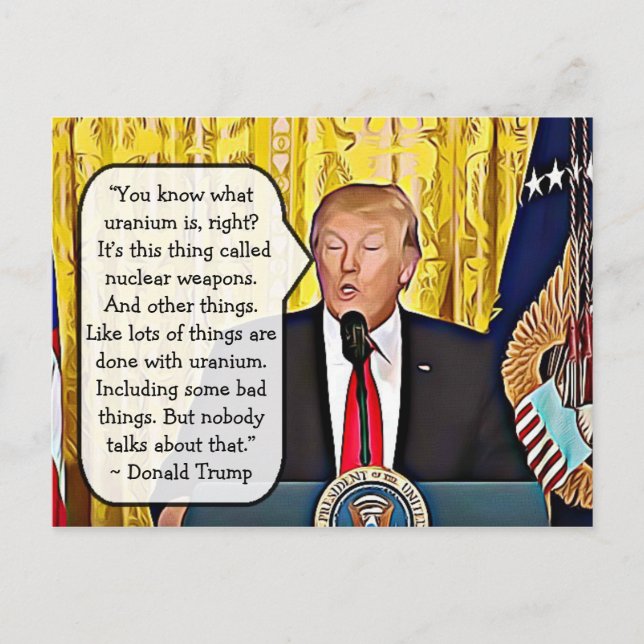 Stupid Quotes by Donald Trump Keepsakes Postcard (Front)