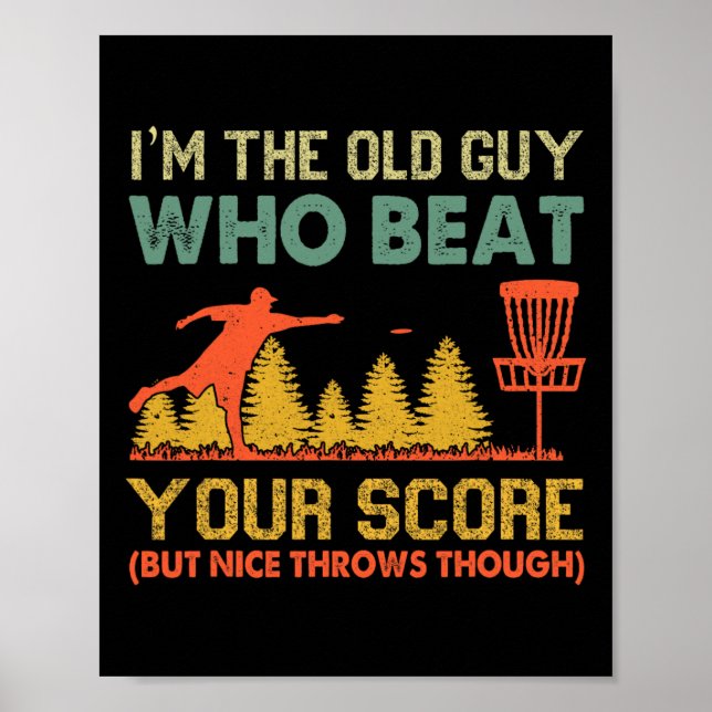 Stupid Tee Funny Disc Golf Meme _1  Poster (Front)