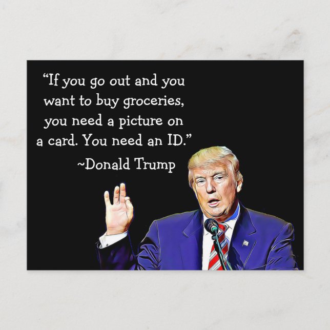 Stupid Things Donald Trump Said Postcards (Front)
