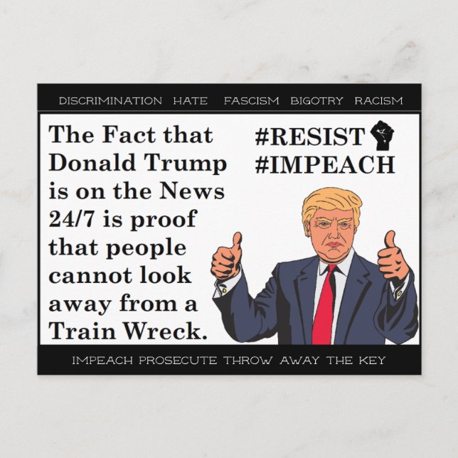 Stupid Things Trump has said Postcard Souvenir (Front)