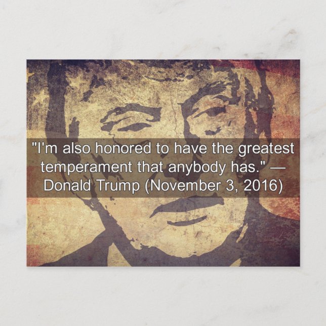 Stupid Things Trump has said Postcard Souvenir (Front)