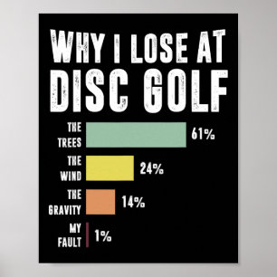 Stupid Tree Disc Golf Fun Player Frisbee Why I Los Poster