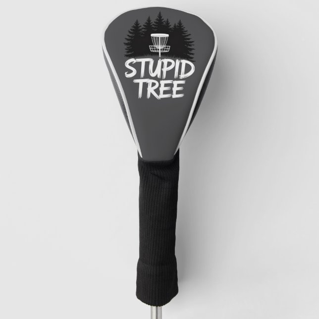 Stupid Tree Disc Golf Funny Frisbee Golf Golfer Head Cover (Front)