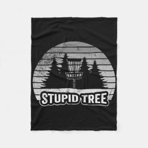Stupid Tree Disc Golf Sket Graphic  Fleece Blanket