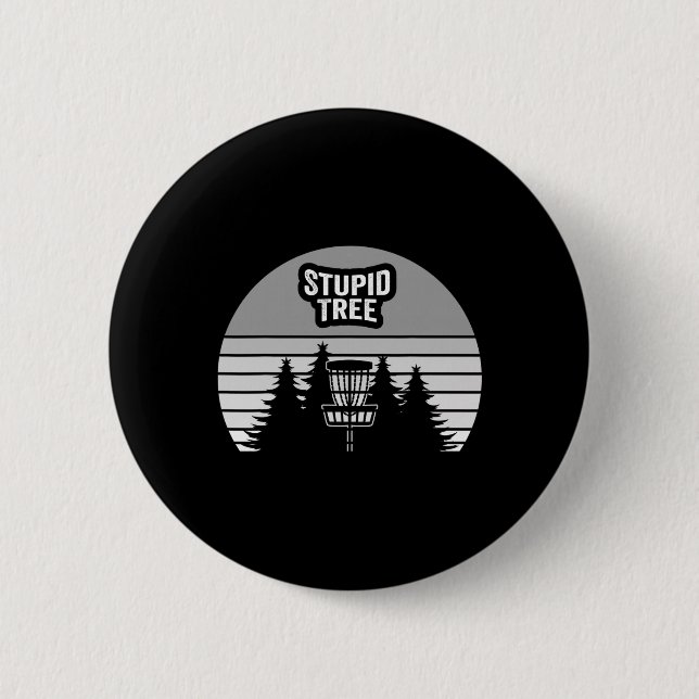 Stupid Tree Disc Golf Sket Sunset  6 Cm Round Badge (Front)