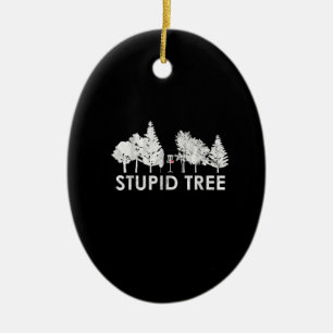 Stupid Tree Disc Golf Sports Lover Gift Ceramic Tree Decoration