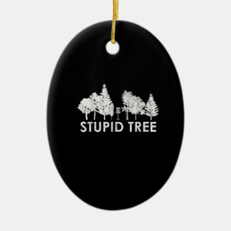 Stupid Tree Disc Golf Sports Lover Gift Ceramic Tree Decoration