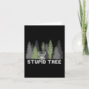 Stupid Tree Funny Disc Golf Frolf  Card