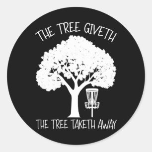 Stupid Tree Funny Disc Golf Frolf Disc Golf Sket T Classic Round Sticker
