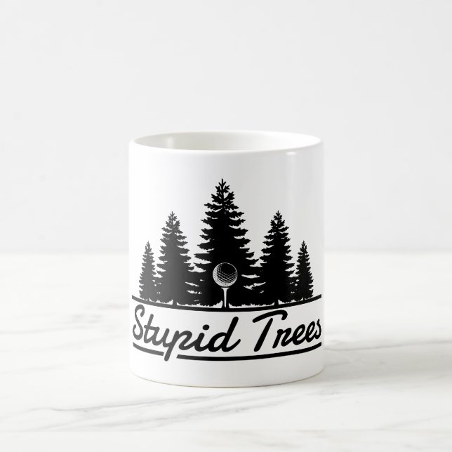Stupid Trees Golf Ball Tee GIft Coffee Mug (Center)
