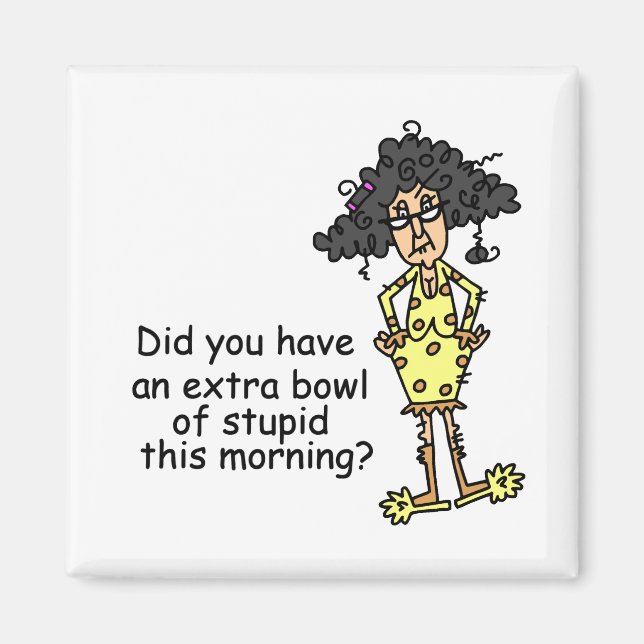 Stupidity Humour Magnet (Front)