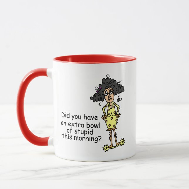Stupidity Humour Mug (Left)