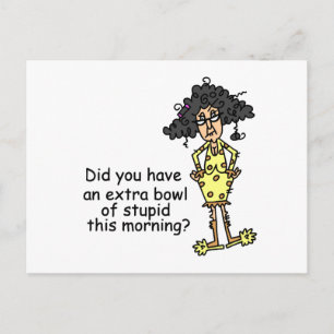Stupidity Humour Postcard