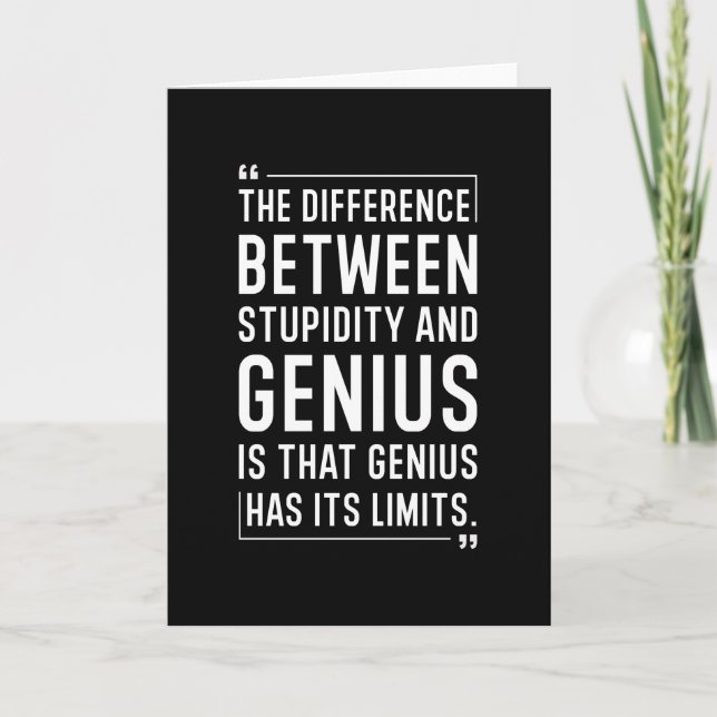 Stupidity Quote Card (Front)