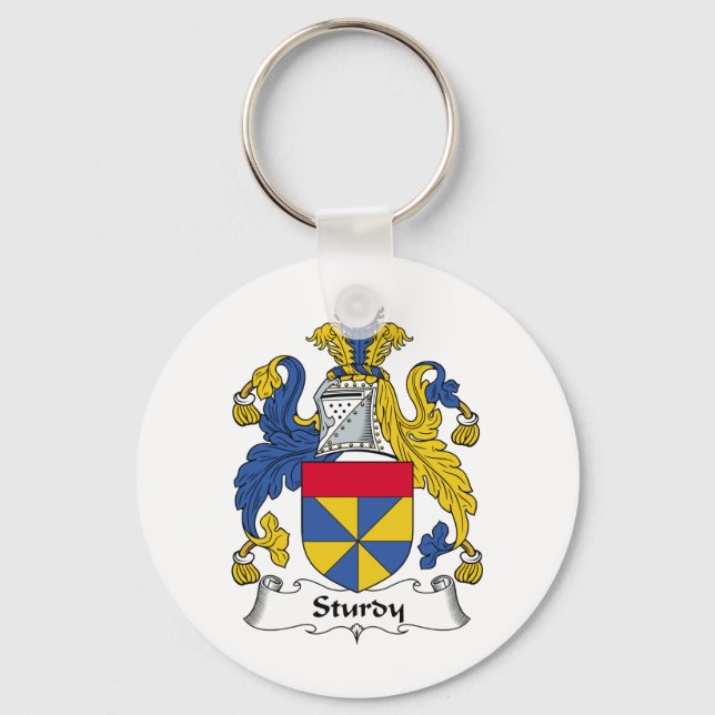 Sturdy Family Crest Key Ring (Front)