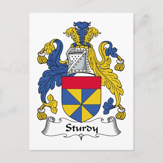 Sturdy Family Crest Postcard (Front)