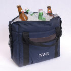 Sturdy Navy Blue Embroidered Soft Sided Cooler