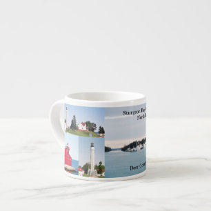 Sturgeon Bay Ship Canal Lights espresso mug