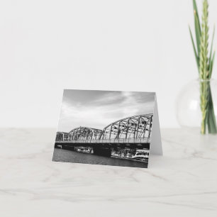 Sturgeon Bay Steel Bridge Black and White Card