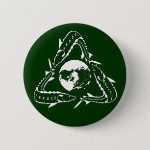 Sturgeon Button - Recycle - white