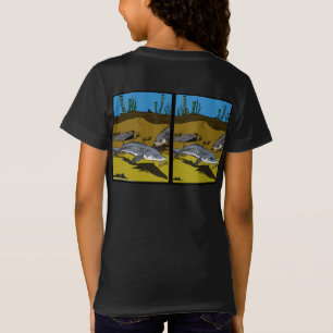 STURGEON COLORING PAGE & SCUTES - girls t-shirt