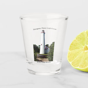 Sturgeon Point Lighthouse & boat shot glass