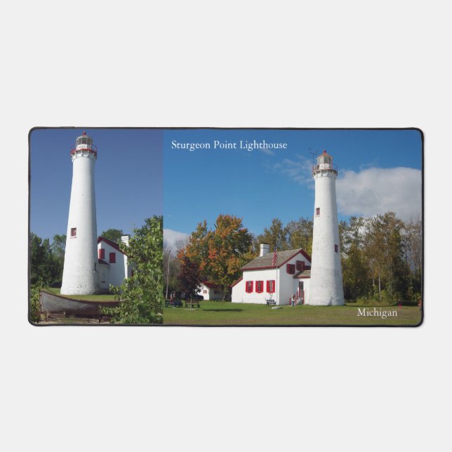 Sturgeon Point Lighthouse Desk Mat (Front)
