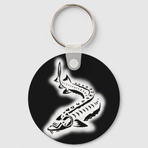 Sturgeon Tribal Glow Key Ring