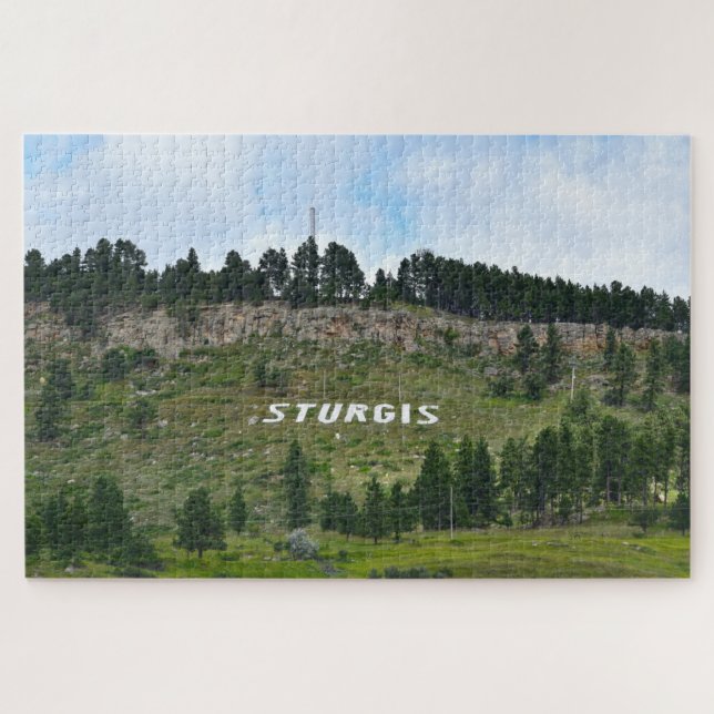 Sturgis Hillside Sign, South Dakota Jigsaw Puzzle (Horizontal)