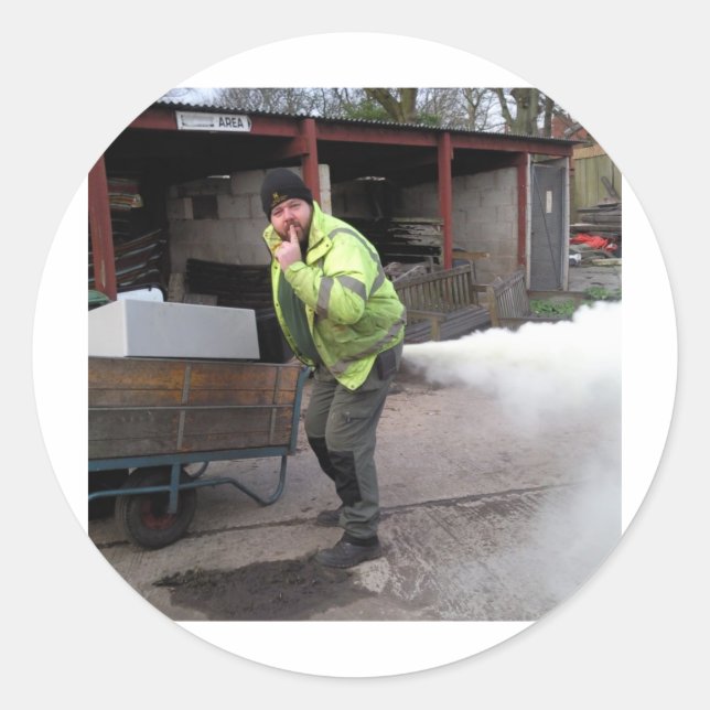 Stu's erm FART lol Classic Round Sticker (Front)