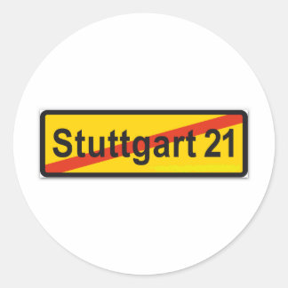 Stuttgart 21 classic round sticker