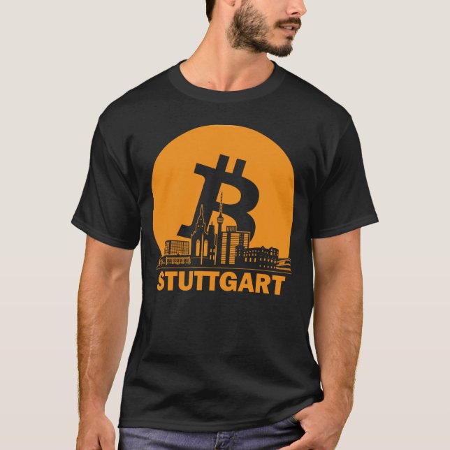 Stuttgart Bitcoin Maximalist  Stuttgart London Sky T-Shirt (Front)