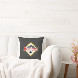 Stuttgart City Germany Retro Skyline Vintage Cushion