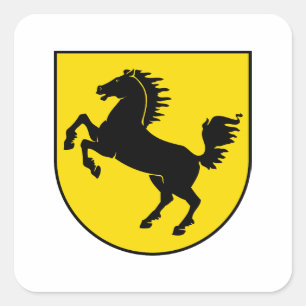 Stuttgart flag city germany symbol emblem horse square sticker