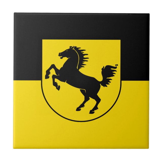 Stuttgart flag city germany symbol emblem horse tile (Front)