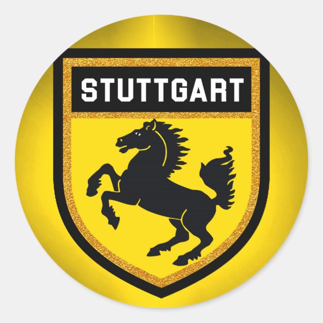 Stuttgart Flag Classic Round Sticker (Front)