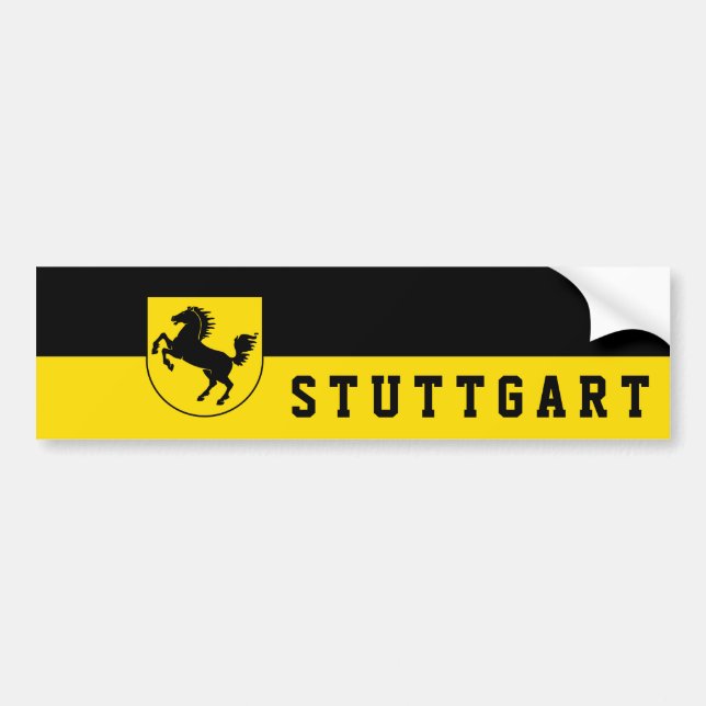 Stuttgart Flag (Germany) Bumper Sticker (Front)