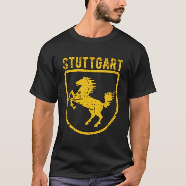 Stuttgart Germany Deutschland Distressed Design T-Shirt (Front)