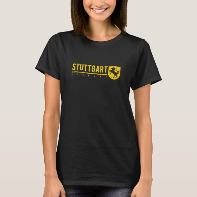 Stuttgart Germany Deutschland Distressed Design T-Shirt (Front)