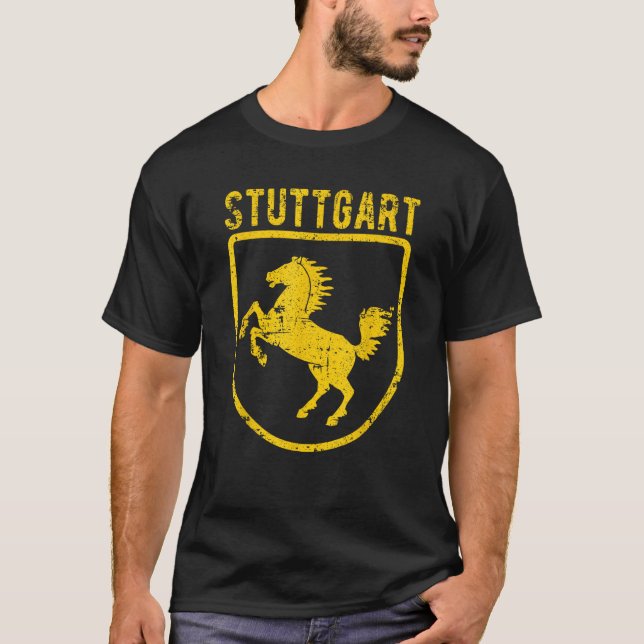 Stuttgart Germany Deutschland Distressed Design T-Shirt (Front)