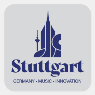 Stuttgart Germany Europe Square Sticker