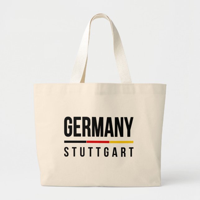Stuttgart Germany Large Tote Bag (Front)