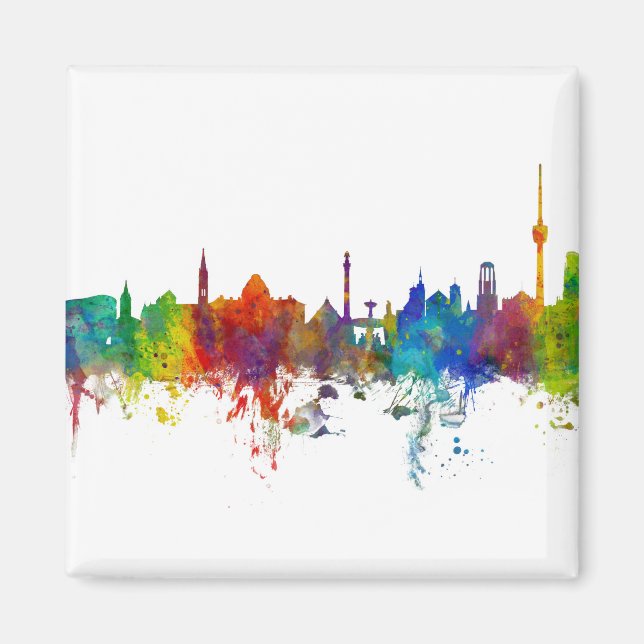 Stuttgart Germany Skyline Magnet (Front)