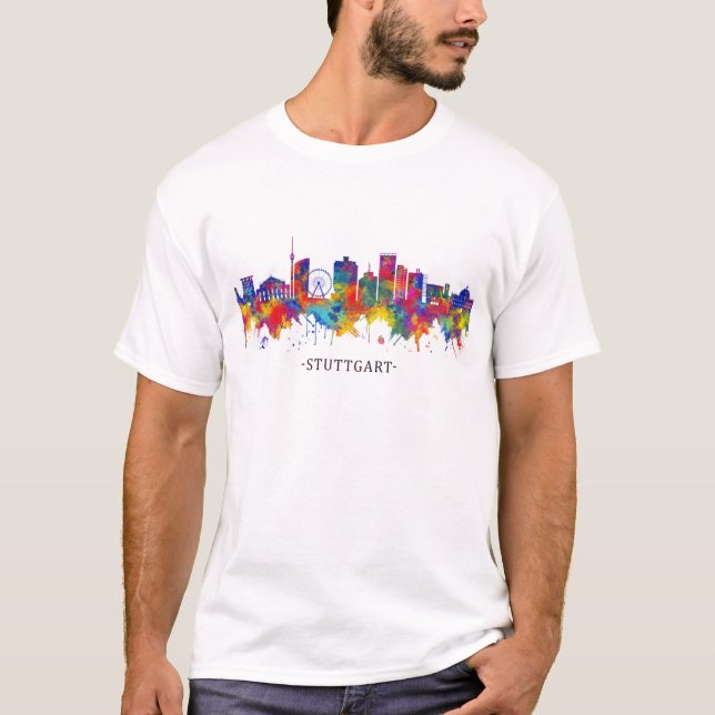 Stuttgart Germany Skyline T-Shirt (Front)