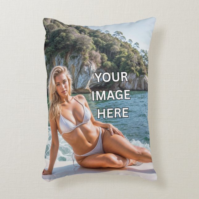 STYLE! 🛋️ Add Image or Text Accent Pillow (Front(Vertical))